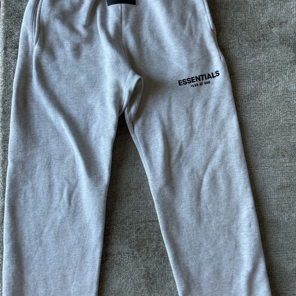 Authentic ESSENTIALS FEAR OF GOD Boys Grey Sweatpants Size 12